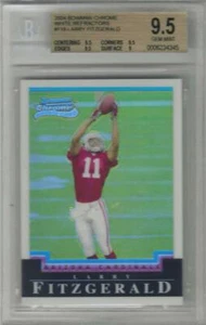 Larry Fitzgerald Bowman 2004 cromo blanco refractor RC... BGS 9,5 gema como nuevo - Imagen 1 de 1