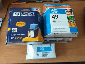 6 X HP 51649A ORIGINAL INK CARTRIDGES TRI COLOUR ORIGINAL - Afbeelding 1 van 1