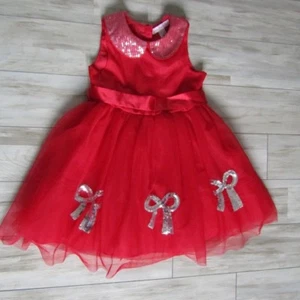 Girls Sophia Grace & Rosie Red Sequin Sleeveless Holiday Dress Size 4/5 - Picture 1 of 6