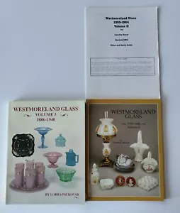 Westmoreland Glass Volumes II & III Softcover Guide Books Lorraine Kovar - Foto 1 di 10