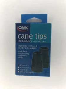 Puntas de caña Carex 3/4" reforzadas con metal 2 ct (A718) 1 par negras - Imagen 1 de 4