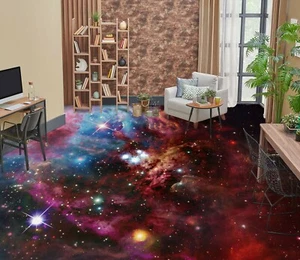 3D lila Stern 3142 Boden Wandtapete Wandbilder Wanddruck Abziehbild UK Zoe - Bild 1 von 5