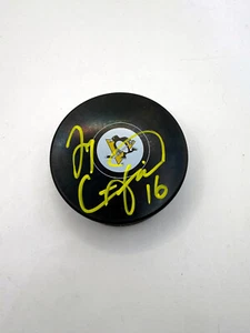 JAY CAUFIELD Pittsburgh Penguins SIGNED Autographed Hockey Puck JSA COA - Picture 1 of 2