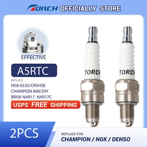 2x A5RTC Spark Plug for NGK CR5HSB U16FS-UB 4194 6050 Brisk NAR17 Lawn Mower - Foto 1 di 9