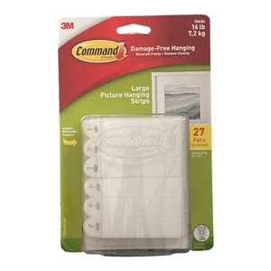 Command Large Picture Hanging Strips 27 Pairs/Pack - Picture 1 of 2