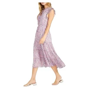 BB Dakota by Steve Madden Purple and White Ruffled Tiered Midi Ditsy dress XXL - Picture 1 of 16