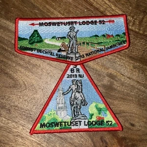 2013 Moswetuset Lodge #52 National Jamboree Flap & Patch 2pc Set (FREE Shipping) - Picture 1 of 2