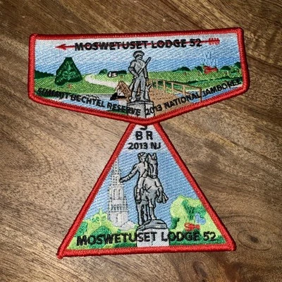 2013 Moswetuset Lodge #52 National Jamboree Flap & Patch 2pc Set (FREE Shipping) - Image 1 of 2