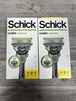 (2) Maquinilla de afeitar Schick Hydro Sensitive 5 hojas - 1 afeitadora + 2 cartuchos Foto 1 de 4