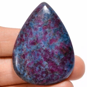 Natural Ruby Kyanite Pear Shape Cabochon Loose Gemstone 95.5 Ct 43X32X6mm A22116 - Picture 1 of 2