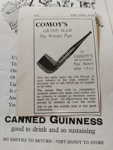 Sk176  Ephemera 1940s Advert pipe Comoy's  - Picture 1 of 1