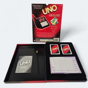 UNO Deluxe Card Game 2001, Cards Score Pad & Original Pencil **COMPLETE** - Picture 1 of 7
