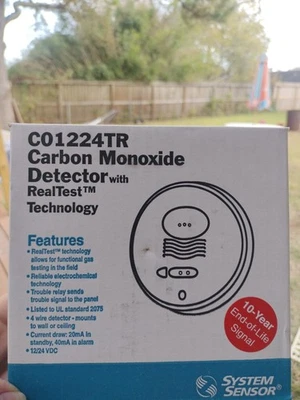 Detector de monóxido de carbono System Sensor CO1224TR - blanco Foto 1 de 2