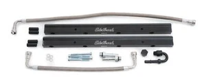Edelbrock Gen III Fuel Injector Rail Kit -6 AN Black Anodized For Chrysler HEMI - Picture 1 of 1
