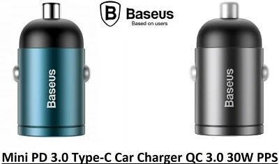 Car Charger USB C 30W Single Port Type C 30W PD PowerIQ for iPhone 11 Pro XS/Max - Image 1 of 2