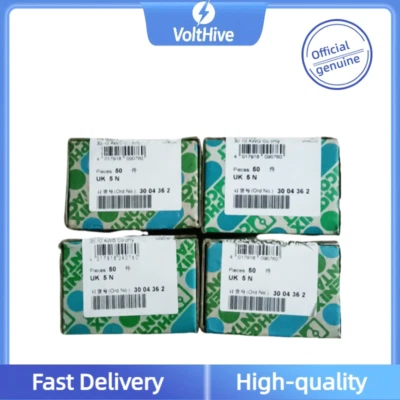 50PCS New Phoenix UK 5 N Straight-through Terminal Block 800V 32A 3004362 - Image 1 of 4