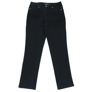 Style & Co. Denim Women's Tummy Control Straight Leg Jeans 6 Black Embellished - Picture 1 of 8