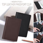2x Passport Holders Cover Case Bag ID Protector Cards Genuine Leather Travel EU