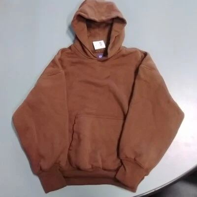 Kanye West YZY Gap Yeezy Doble Capa Sudadera con Capucha Marrón Juvenil Mediana Niños Talla M Foto 1 de 2