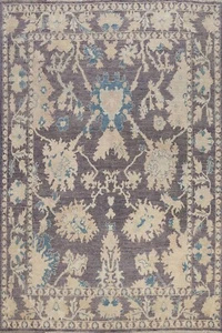 Vegetable Dye Authentic Oushak Turkish Oriental Area Rug Hand-knotted Wool 8'x9' - Picture 1 of 12