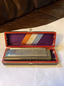 Pre War Hohner Super Chromonica~Key of C~With Box Six Point Trademark Star - Picture 1 of 24