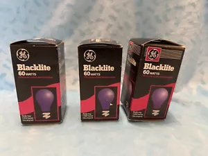 3 Vintage Blacklite Light Bulb 60Watt 120V Works New Old Stock In Original Box - Picture 1 of 7