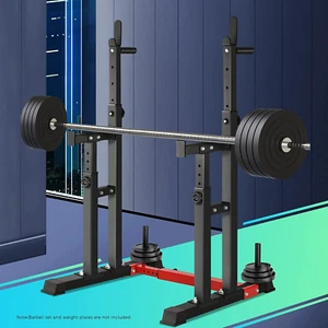 Finex Squat Rack Adjustable Weight Bench Press Barbell Bar Stand Lifting Dipp... - Picture 1 of 12