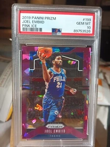 2019-20 Panini Prizm Basketball #199 Joel Embiid Pink Ice Prizm PSA 10 - Bild 1 von 2