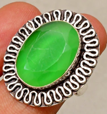 Anello gioiello in argento sterling 925 con pietra preziosa Monalisa misura 5,5 - Immagine 1 di 4