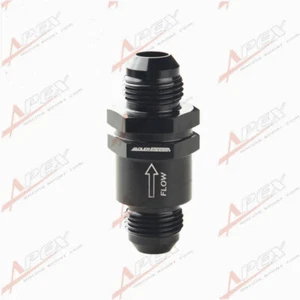 US SHIP -8AN AN8 Non Return One Way Check Valve Fuel EFI Fitting Adapter Black - Picture 1 of 5