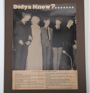 Beatles enmarcados Didya ¿Sabía? Facts & Trivia - Revista años 70 recorte Fab Four información - Imagen 1 de 6