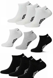 6 Pairs UMBRO Mens Official TRAINER Ankle Sports Socks Cotton Rich Adults 6-11 - Picture 1 of 3