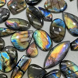 Labradorite Viola Pietra Preziosa Spirituale Sciolta per Pendente Creazione Cabochon Naturale - Foto 1 di 5