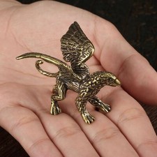 Antique Griffin Brass Ornament National Tide Handle Piece Tea Pet Ornament
