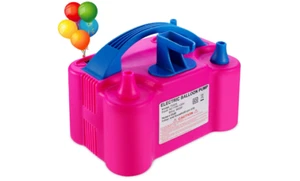 Bomba de globo bombeo de aire eléctrico doble boquilla soplador portátil inflado cumpleaños - Imagen 1 de 8