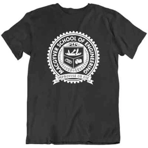 MacGyver School Of Engineering Movie Retro TV Series Funny T Shirt Tee Gift New - Picture 1 of 15