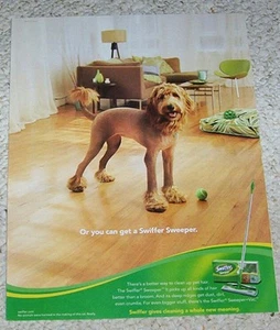 2006 print ad - Cute shaggy dog haircut magazine page Swiffer Sweeper ADVERT - Picture 1 of 1