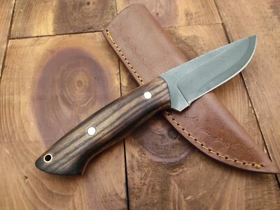 Custom Handmade High Carbon Steel Fixed Blade Acid Washed Survival Hunting Knife - Image 1 of 4