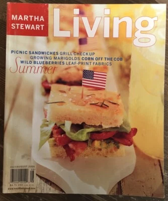 Martha Stewart Living Magazine~ July/August 2000 Summer Issue 81 - Image 1 of 3