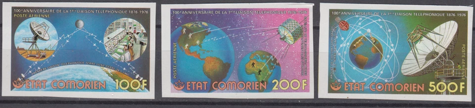 PP405 - COMOROS 1976 STAMPS IMPERF 100th ANNIVERSARY OF THE TELEPHONE MNH - Image 1 of 1