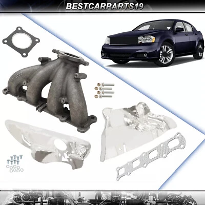 Exhaust Manifold with Gasket New for Chrysler Sebring Dodge Avenger Jeep Patriot Foto 1 de 4