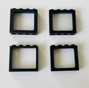 LEGO vintage 3x4 Window Classic Space 4033 Black Train Locomotive Windows - Picture 1 of 3