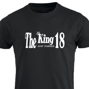 Camiseta King Just Turned 18 Cumpleaños Regalo para Hombres Divertida Camiseta 18o Regalo Reino Unido - Imagen 1 de 13