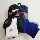 Brand NEW Adidas Kids Youth Ankle Socks Blue WHITE  Stain Resistant SIZE 13C...