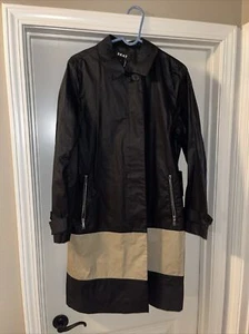 DKNY lange Allwetter-Regenjacke Trench Knopfleiste - Größe Small neu mit Etikett UVP 159 $ - Bild 1 von 9