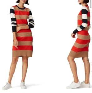 Scotch & Soda Amsterdam Multicolor Striped Wool Blend Sweater Dress Size XL NWT - Picture 1 of 8