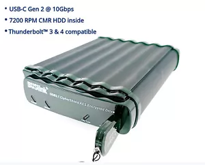 USB-C eSATA FIPS 140-2 Level 2 HIPAA 256 Bit AES Hardware Encrypted Drive 28TB - Bild 1 von 4