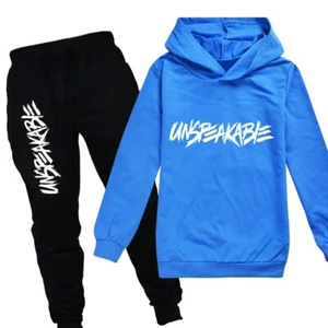 Niños Niños INDESCRIPTIBLE Chándal Sudadera con Capucha Top Pantalones Trajes Youtuber Sudadera - Imagen 1 de 22