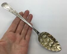 Antique 1818 T. Townsend Ireland Georgian Sterling Silver Repousse Serving Spoon
