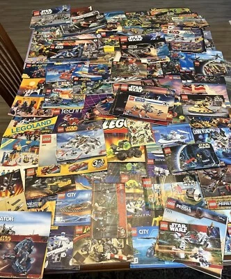 massive lego instruction manual lot 1970s-2000s star wars city system technic - Image 1 of 4